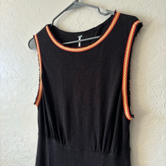Free People Black Cutout Sleeveless Maxi Dress Bohemian Size Medium - Picture 5 of 9